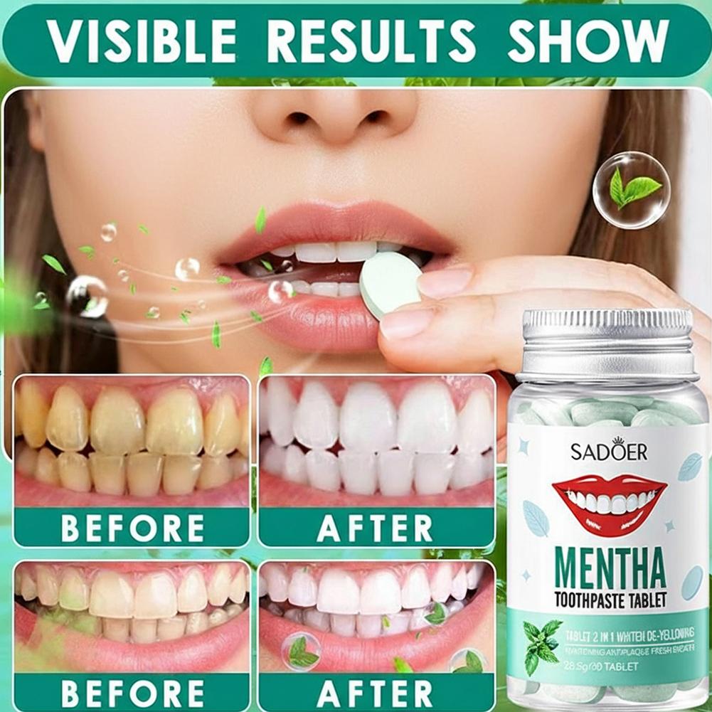 Teeth Whitening Filter - Tabletki do zębów o smaku miętowym,